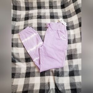 🤍 NWT  Wallflower Girl's Purple & White Pants Size S (7-8)